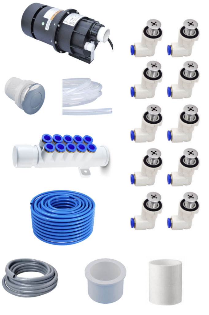 Whirlpool Luftsystem Bausatz mit 10 Luftdüsen